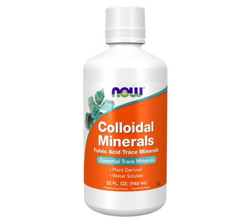 Коллоидные минералы, Colloidal Minerals Liquid original, Now Foods, раствор 946 мл