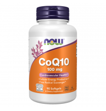 Коэнзим 100мг, CoQ10 100 мг, Now Foods, 90 мягких капсул