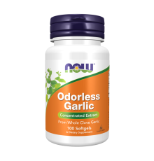 Чеснок без запаха, Odorless Garlic, Now Foods, 100 гелевых капсул