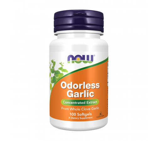Чеснок без запаха, Odorless Garlic, Now Foods, 100 гелевых капсул