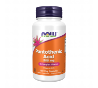 Пантотеновая кислота  (Витамин Б5), Pantothenic Acid, Now Foods, 100 вегетарианских капсул