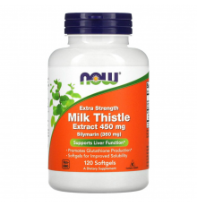 Силимарин усиленный 450 мг, Silymarin Milk Thistle Extract, Now Foods, 120 гелевых капсул