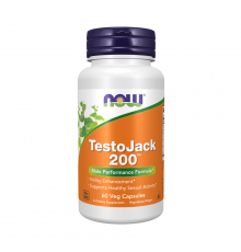 Добавка для мужского здоровья, TestoJack 200, Now Foods, 60 вегетарианских капсул
