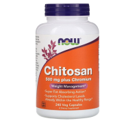 Хитозан с хромом, Chitosan, Now Foods, 240 вегетарианских капсул