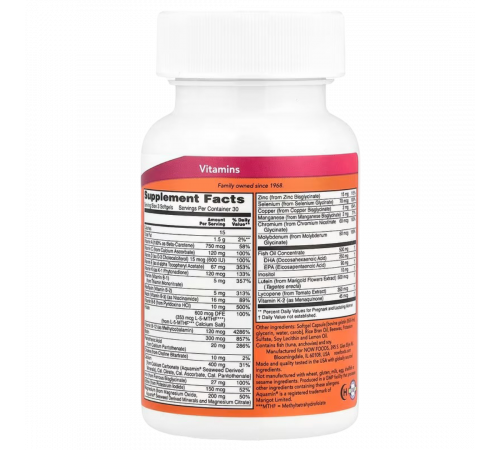 Пренатальный комплекс витаминов NOW Foods Prenatal Gels + DHA, 90 капсул