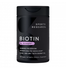 Биотин 10000 мкг, Biotin 10000 mcg, Sports Research, 120 капсул