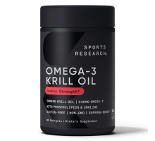 Масло антарктического криля SUPERBA с астаксантином 1000 мг, Antarctic krill oil SUPERBA 1000 mg, Sports Research, 60 капсул