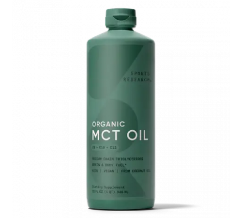 Масло с жирными кислотами МСТ (C8, C10, C12), MCT Oil (C8, C10, C12), Sports Research, 946 мл