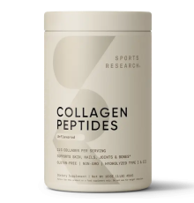 Коллаген, Collagen Peptides Unflavored, Sports Research, 454 г (16 oz)