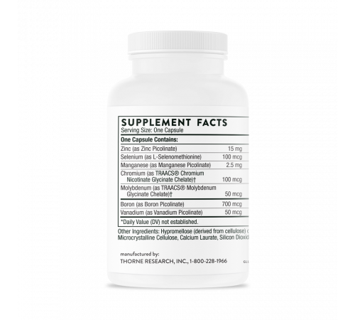 Комплекс микроэлементов, Pic-Mins, Thorne, 90 капсул