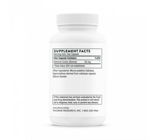 Кора Надпочечников, Adrenal Cortex, Thorne, 60 капсул