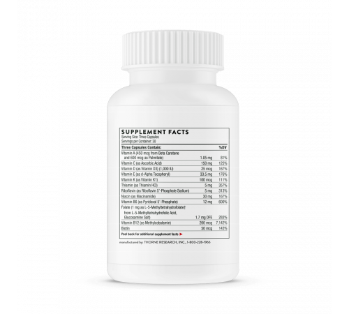 Комплекс витаминов и минералов для беременных и кормящих мам, Basic Prenatal, Thorne, 90 капсул