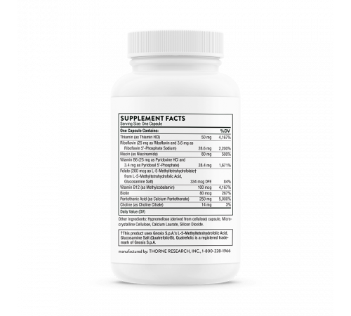 Комплекс витаминов B, Stress B-Complex, Thorne, 60 капсул