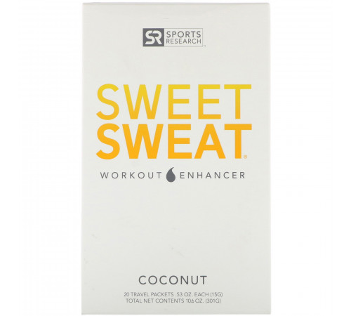 Мазь Sweet Sweаt Gym Packet Box (20 упаковок по 15 гр.) с органическим кокосовым маслом