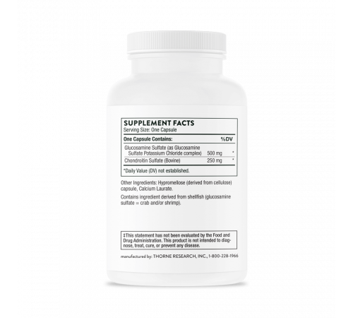 Глюкозамин Хондроитин, Glucosamine & Chondroitin, Thorne Research, 90 капсул