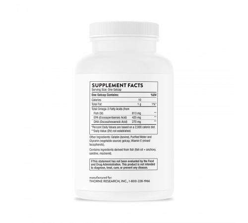 Рыбий жир Омега-3, Super EPA, Thorne, 90 капсул