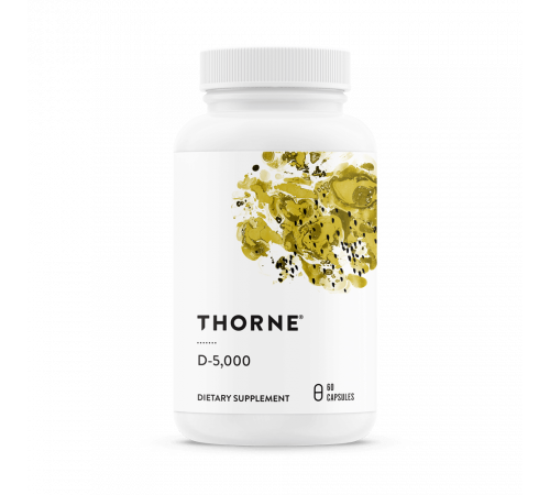 Витамин Д3 5000 МЕ, Vitamin D-5000 IU, Thorne Research, 60 капсул