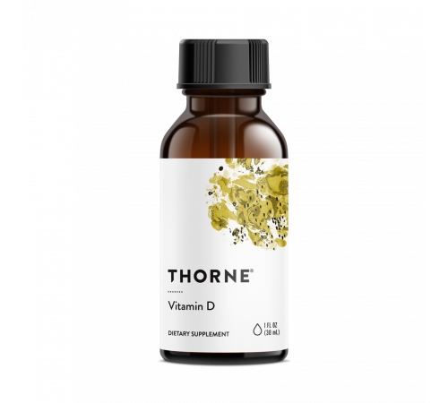 Витамин Д, Vitamin D, Thorne Research, 1 жидкая унция (30 мл)