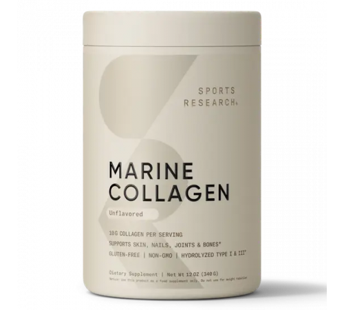 Морской коллаген, Marine Collagen Peptides, Sports Research, 340 г