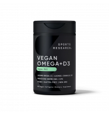 Вегетарианский витамин Д3 5000 МЕ, Vegan D3 5000 IU, Sports Research, 60 капсул