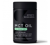 Масло с жирными кислотами МСТ в капсулах, MCT Oil, Sports Research, 120 капсул