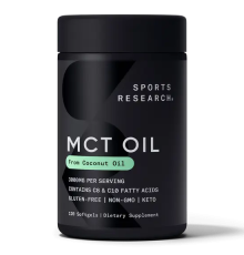 Масло с жирными кислотами МСТ в капсулах 1000 мг, MCT Oil 1000 mg, Sports Research, 120 капсул