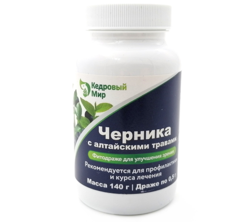 Черника с алтайскими травами, Кедровый мир, 140г