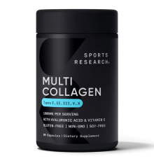 Мульти Коллагеновый комплекс, Multi Collagen Capsules, Sports Research, 90 капсул