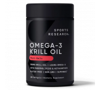 Масло антарктического криля SUPERBA с астаксантином, Antarctic krill oil SUPERBA, Sports Research, 120 капсул