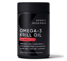 Масло антарктического криля SUPERBA с астаксантином 500 мг, Antarctic krill oil SUPERBA 500 mg, Sports Research, 120 капсул