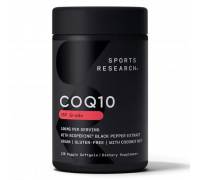 Коэнзим Q10, CoQ10, Sports Research, 120 капсул