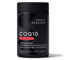 Коэнзим Q10 100 мг, CoQ10 100 mg, Sports Research, 120 капсул