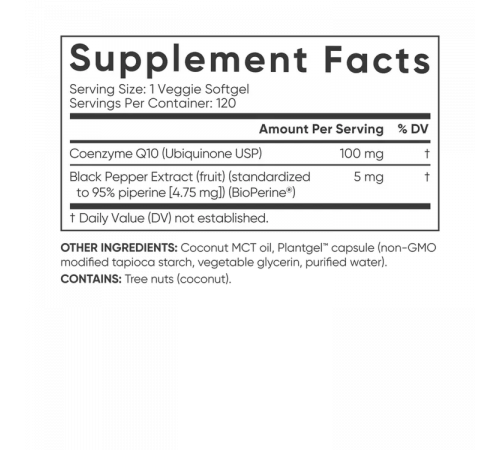 Коэнзим Q10 100 мг, CoQ10 100 mg, Sports Research, 120 капсул