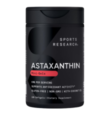 Астаксантин из микроводорослей 6 мг, Astaxanthin 6 mg, Sports Research, 120 капсул
