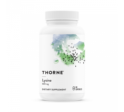 L-лизин, Lysine, Thorne Research, 60 капсул