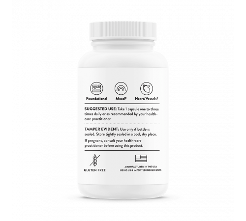 Метилфолат (Фолиевая кислота), 5-MTHF 1 mg, Thorne, 60 капсул