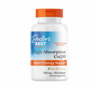 Коэнзим Q10 с высокой степенью всасывания с биоперином, High Absorption CoQ10 with BioPerine, Doctor's Best, 120 капсул