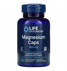 Магний 500 мг, Magnesium caps 500 mg, Life Extension, 100 капсул