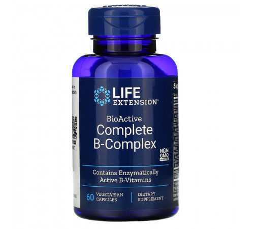 Комплекс витаминов В, Complete B-Complex, Life Extension, 60 капсул