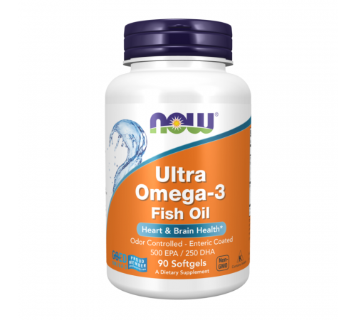 Ультра Омега-3, Ultra Omega-3, Now Foods, 90 капсул