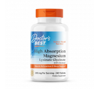 Магний с высокой усваиваемостью, High Absorption Magnesium, Doctor's Best, 240 таблеток