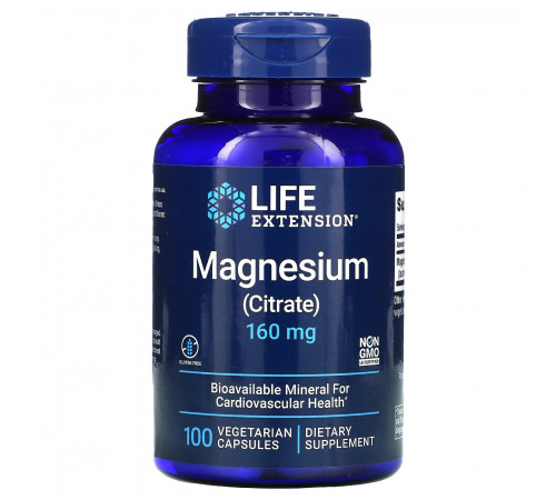 Цитрат Магния, Magnesium Citrate, Life Extension, 100 капсул