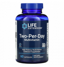 Мультивитамины для приема два раза в день, Two-Per-Day Multivitamin, Life Extension, 60 капсул