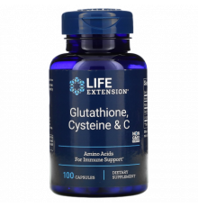 Глутатион, Цистеин и Витамин С, Glutathione, Cysteine & C, Life Extension, 100 капсул