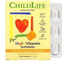 Мультивитамины для детей со вкусом натурального апельсина, Multi Vitamin SoftMelts, ChildLife, 27 таблеток