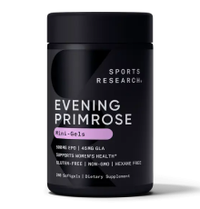 Масло примулы вечерней 500 мг, Evening Primrose Oil 500mg, Sports Research, 240 капсул