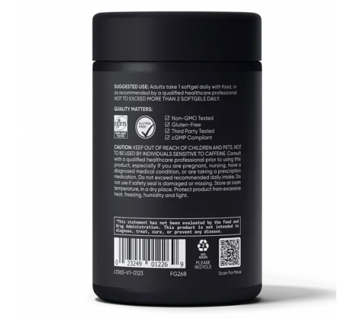 L-теанин и кофеин с маслом MCT 200 мг, L-Theanine and Caffeine, Sports Research, 60 капсул