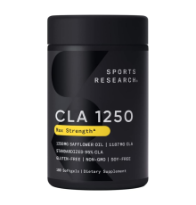 Конъюгированная линолевая кислота (КЛК) 95% 1250 мг, CLA 95% 1250 mg, Sports Research, 180 капсул