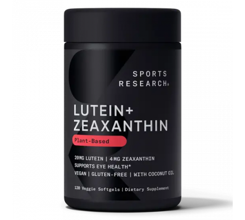 Лютеин и зеаксантин 20 мг, Lutein + Zeaxanthin 20 mg, Sports Research, 120 капсул
