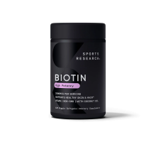 Биотин 2500 мкг, Biotin 2500 mcg, Sports Research, 120 капсул